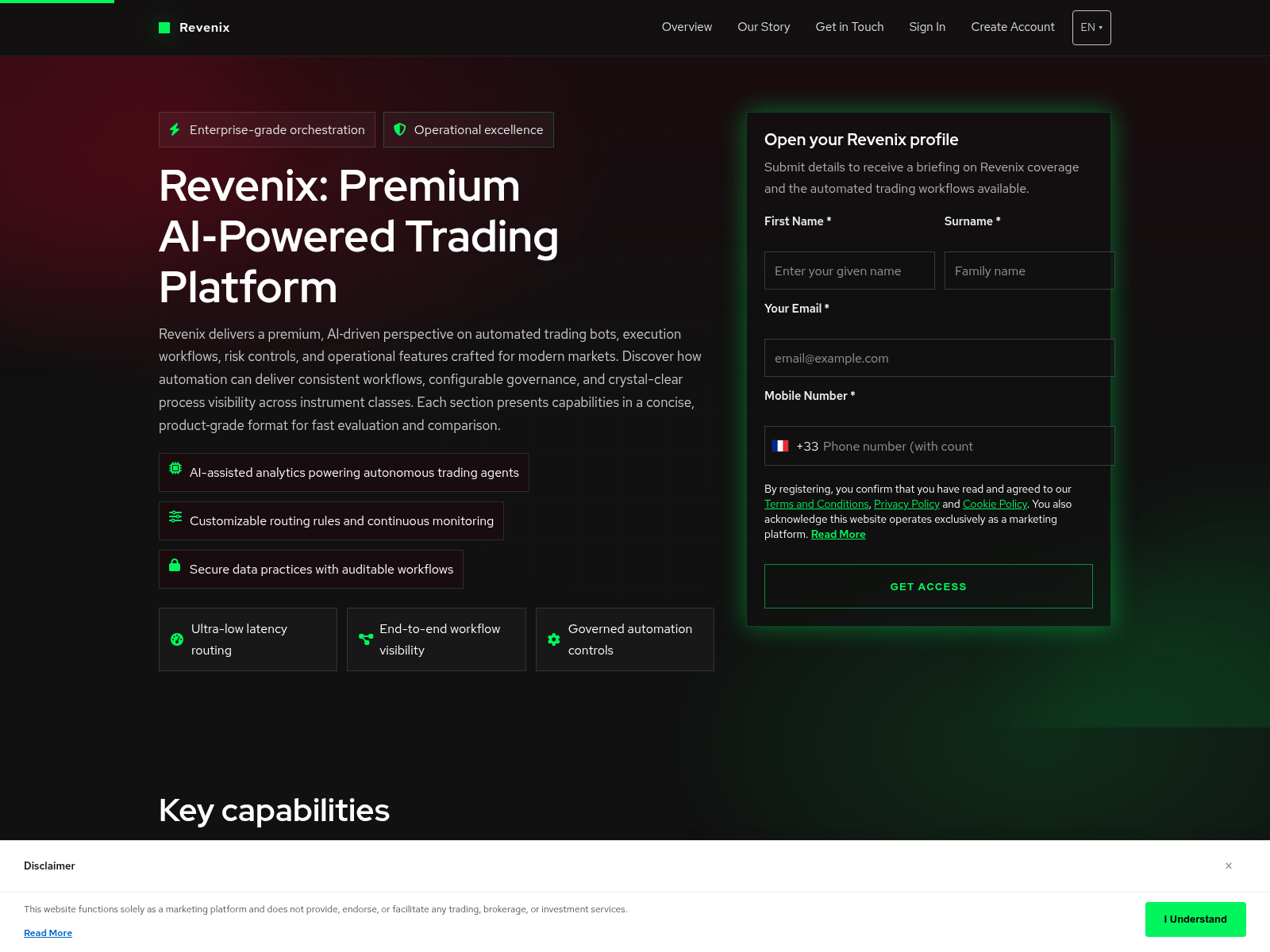 Screenshot of revenix.digital