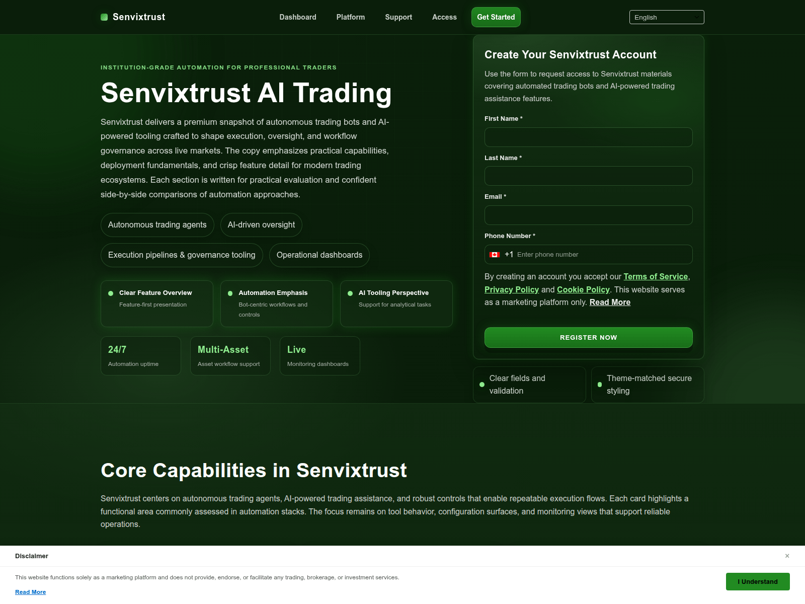 Screenshot of senvixtrust.click