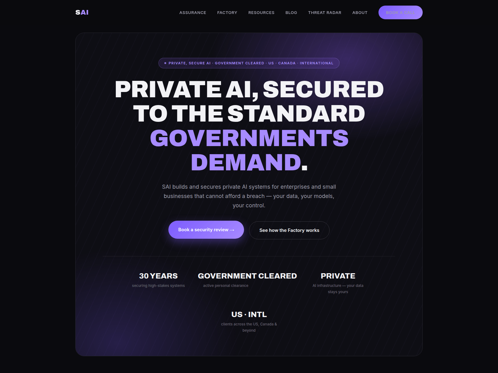 Captura de tela de sai-secure.com
