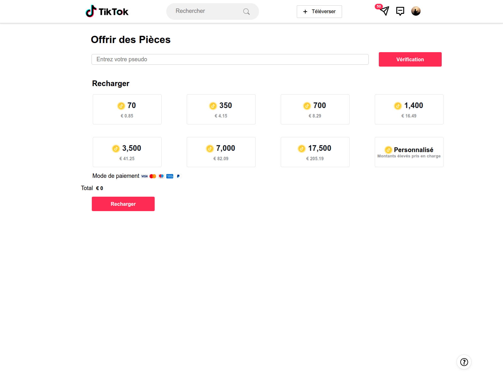 Screenshot von tiktok-coin-page.vercel.app