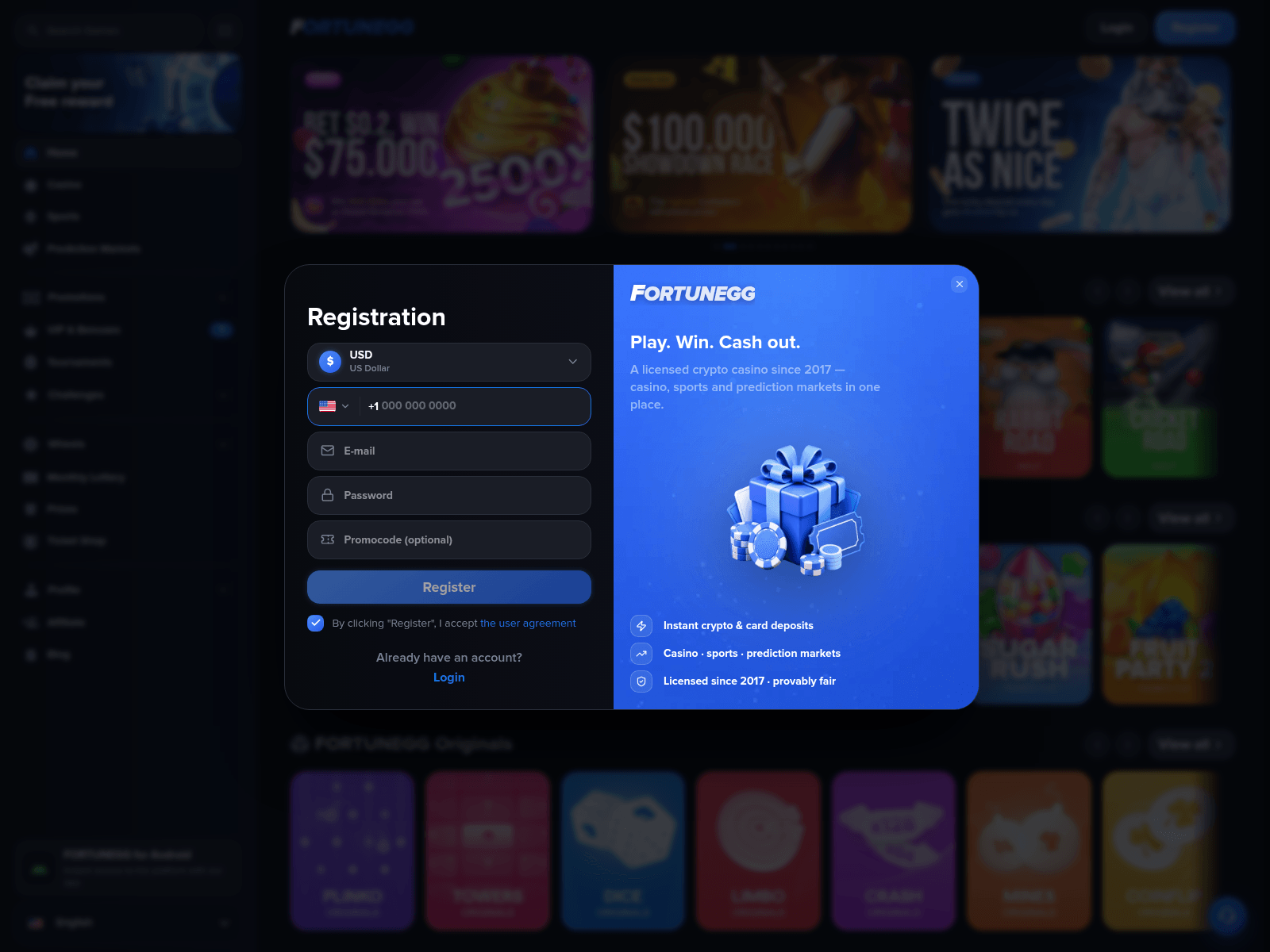 Screenshot of fortunegg.com