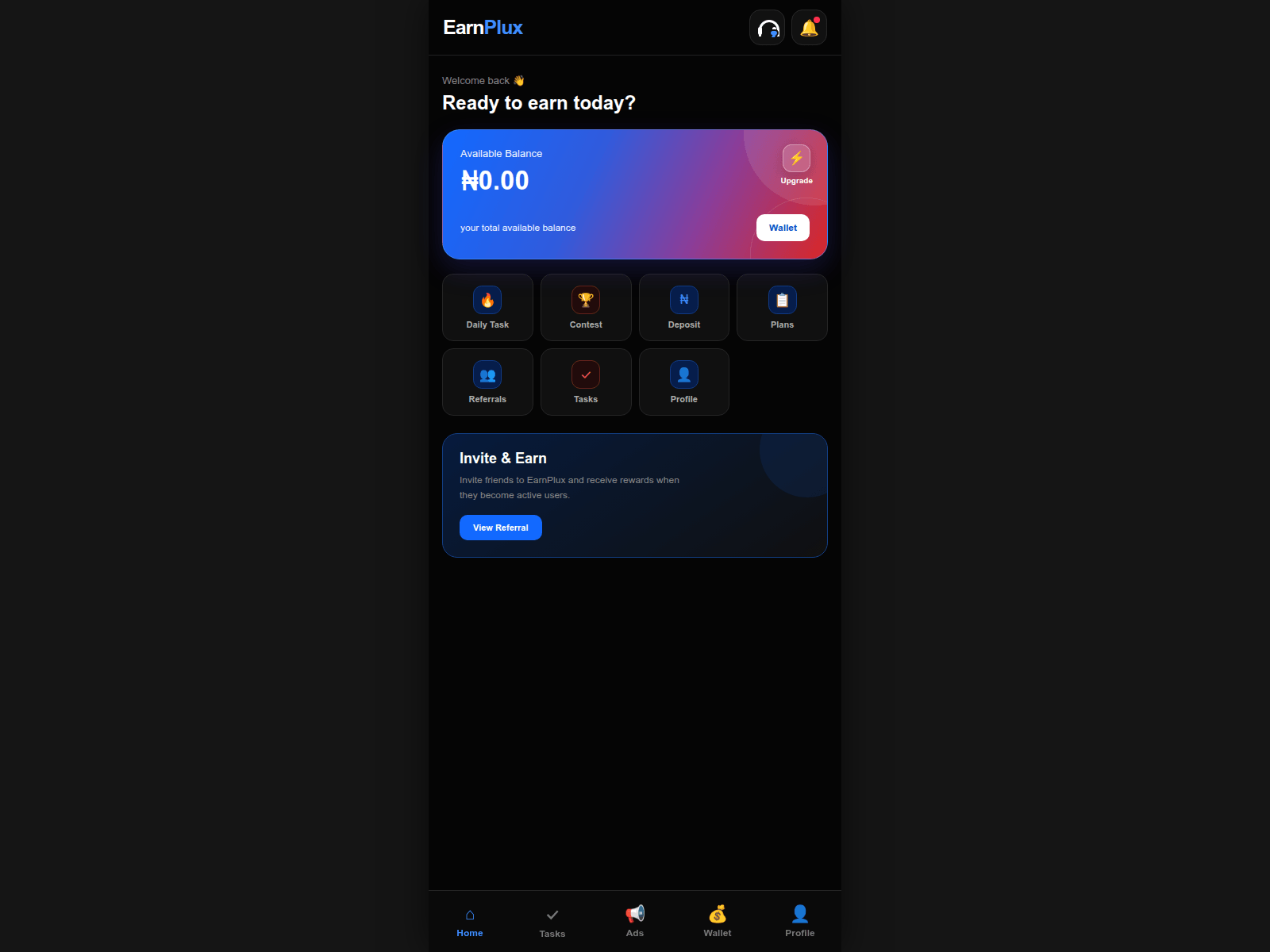 Screenshot of earnplux.online