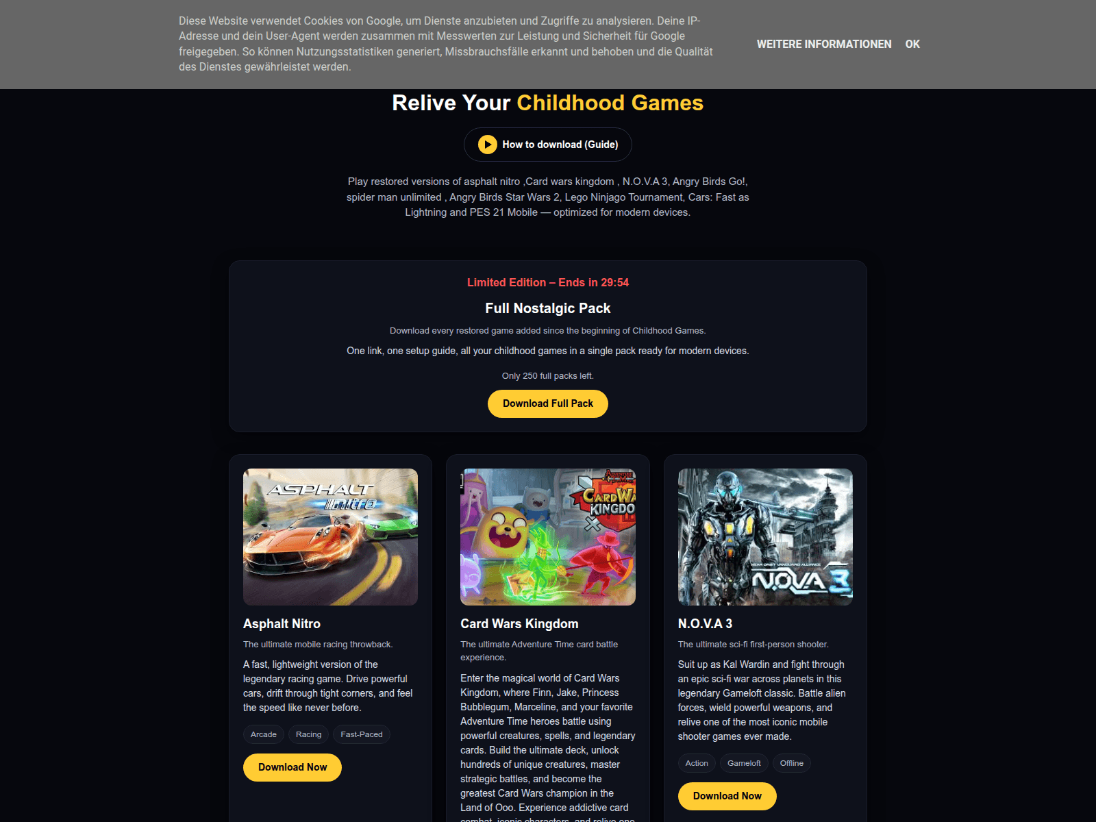 Screenshot von chilhoodgames.com