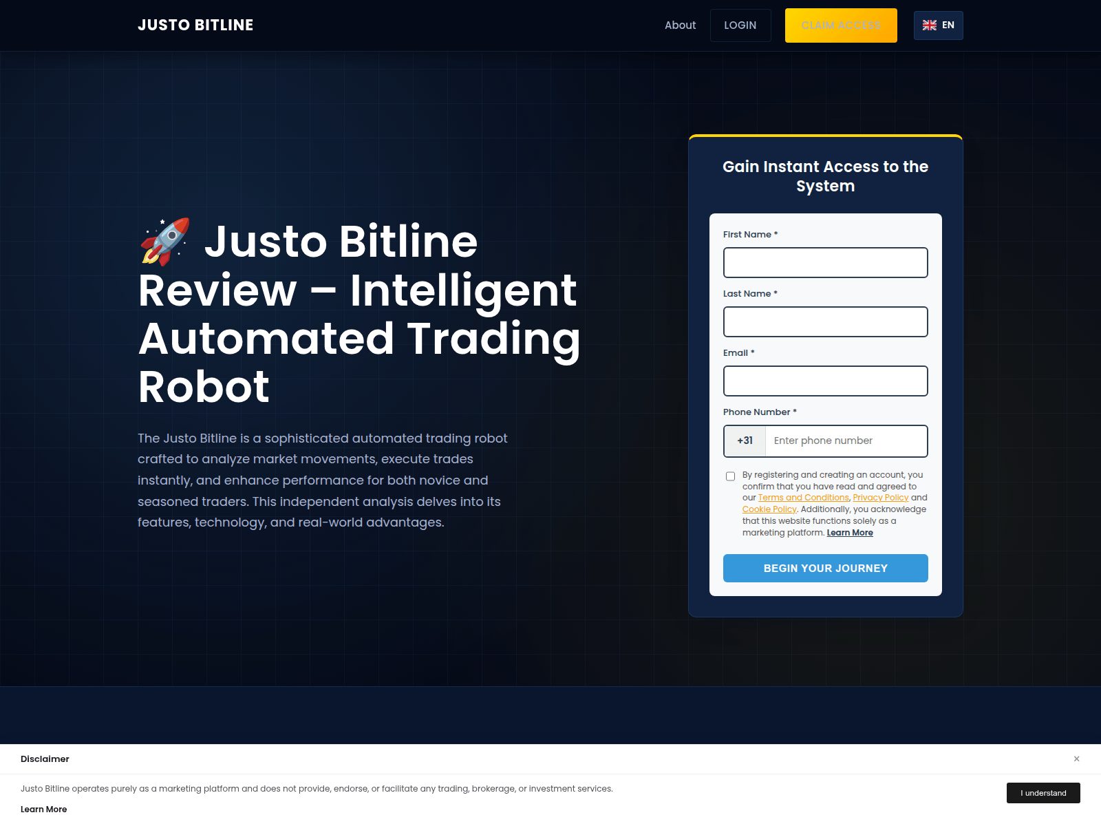 Screenshot of justo-bitline-system.com
