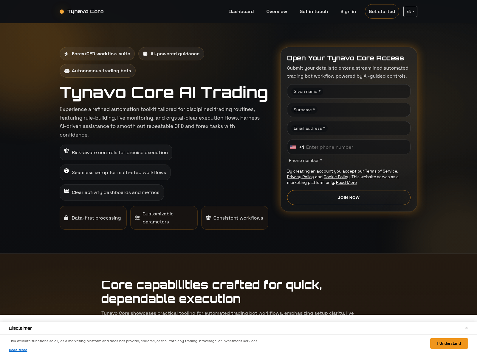 Screenshot of tynavocore-engine.com