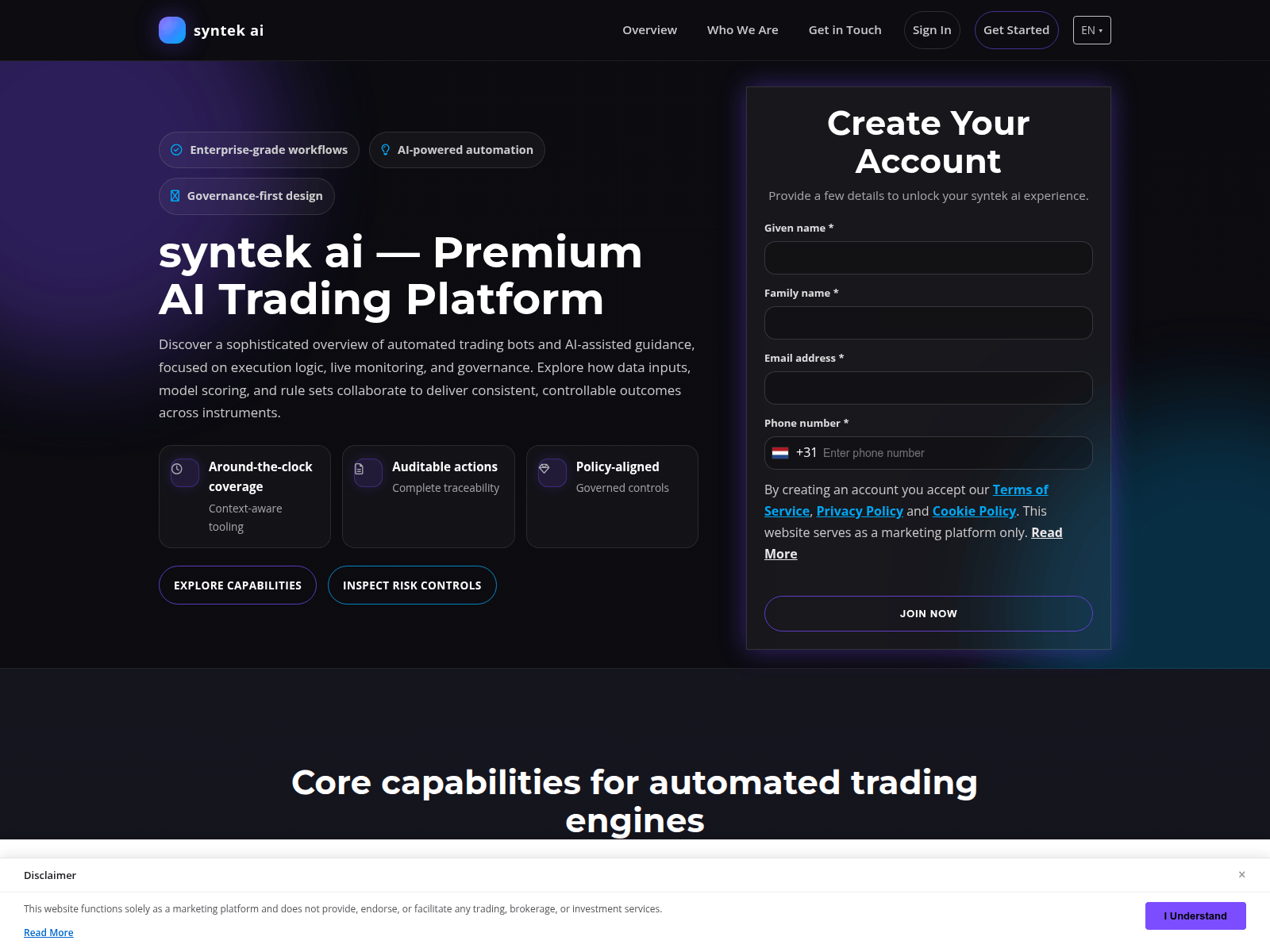 Screenshot of syntek-ai-system.com
