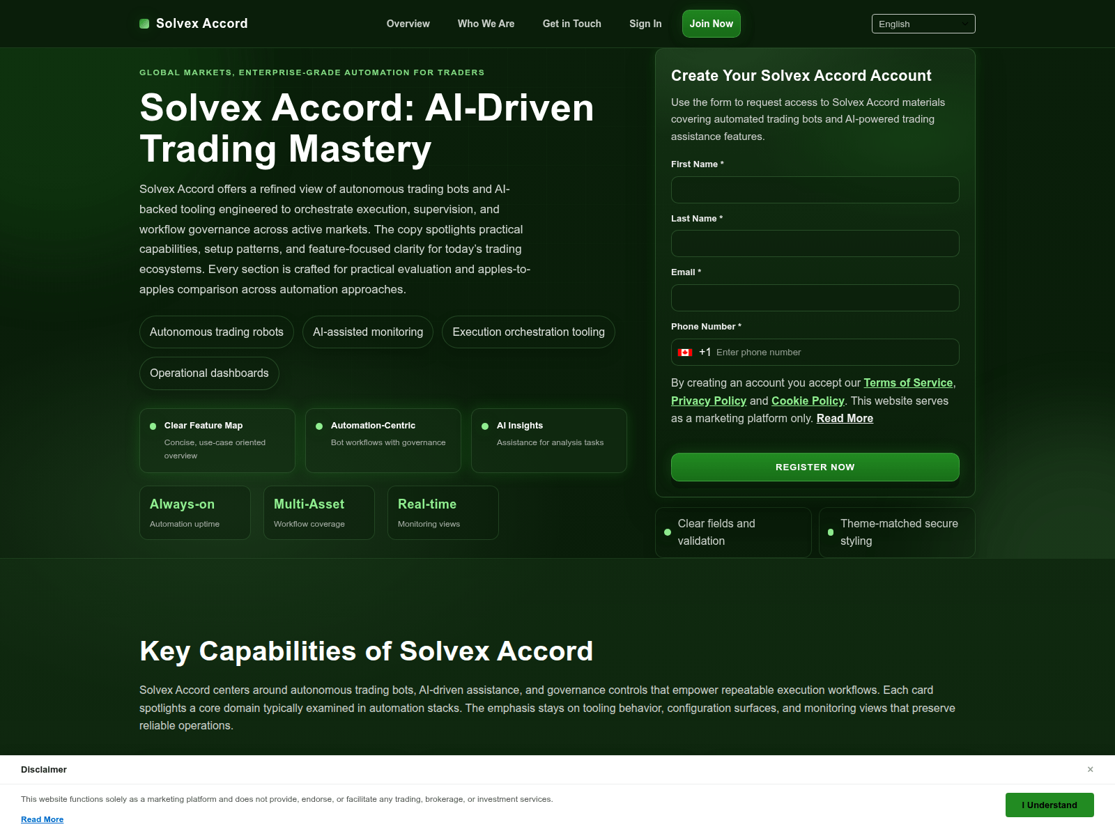 Screenshot of solvexaccord.digital