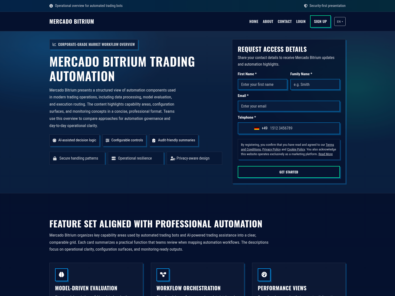 Screenshot of mercadobitriumsoft.com