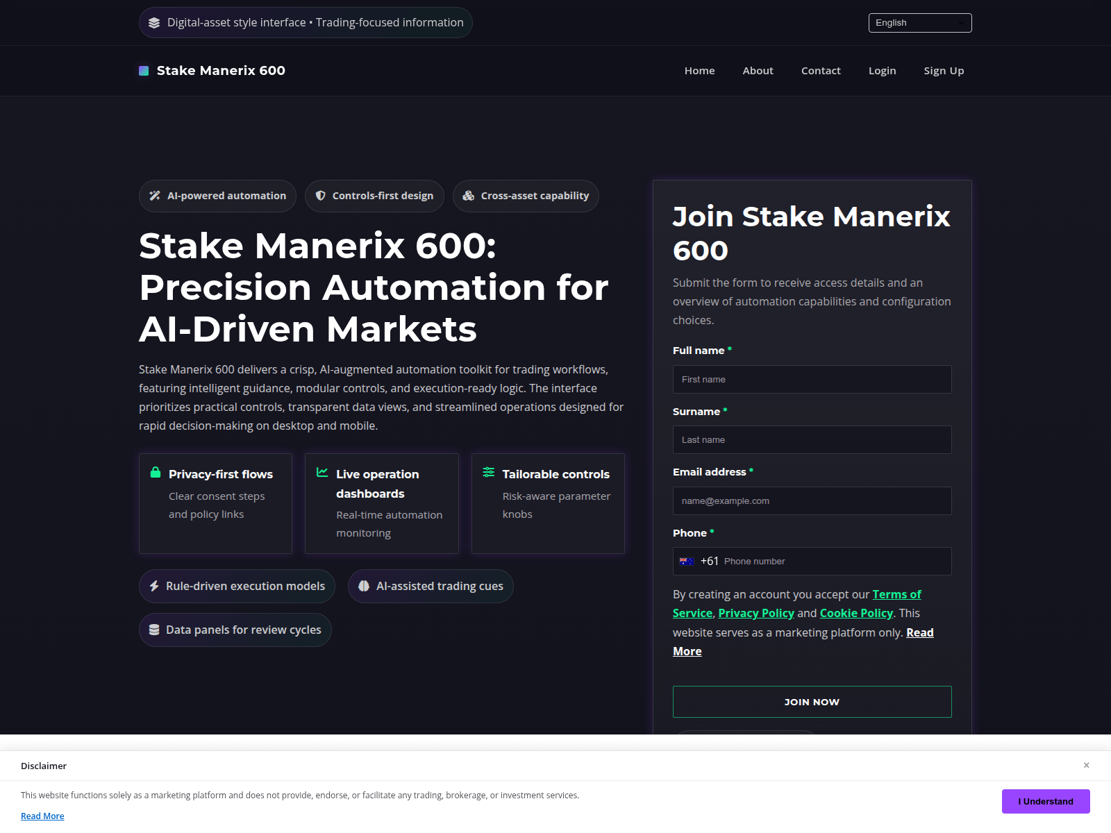 Screenshot of stake-manerix600.pro