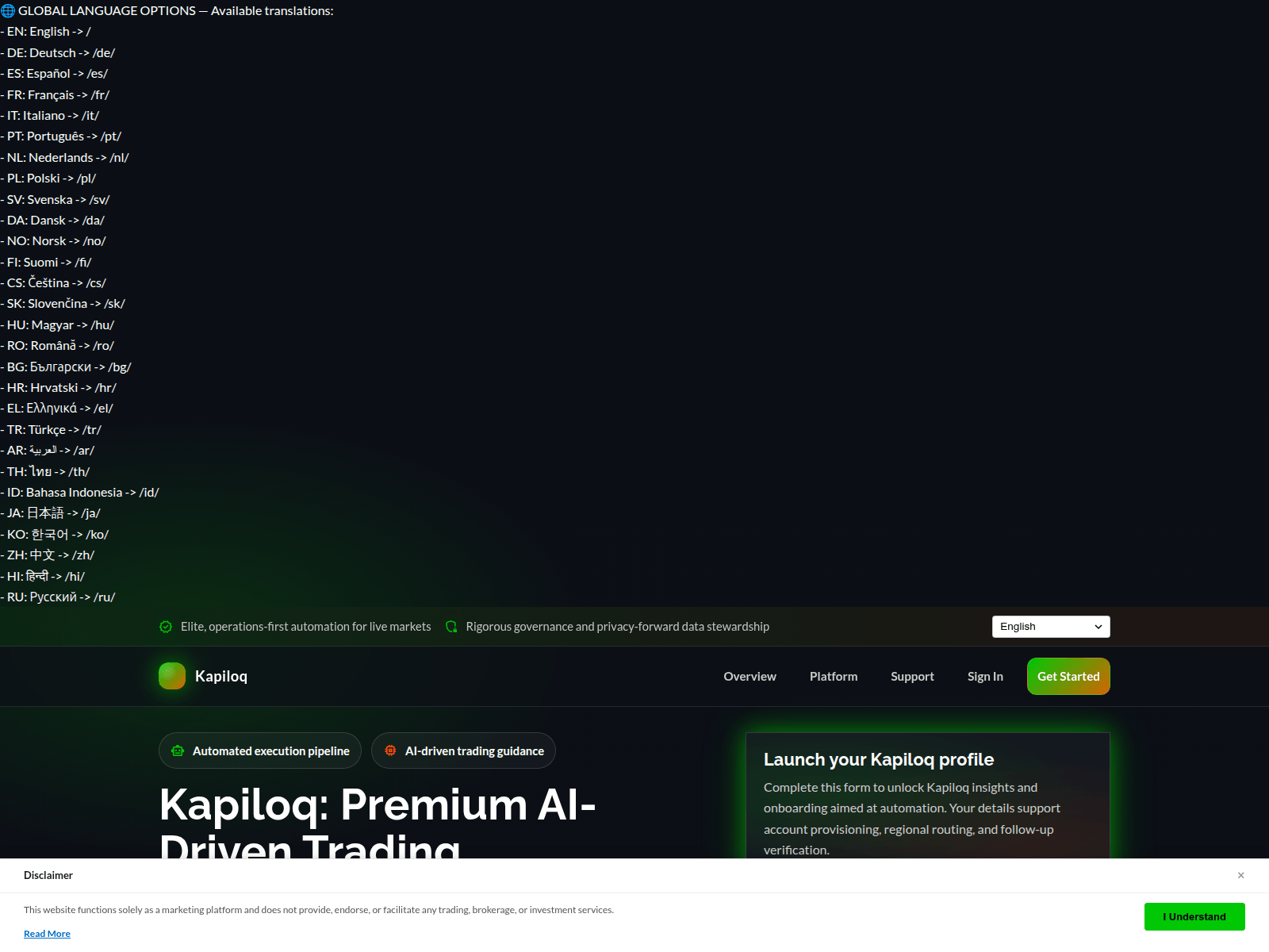 Screenshot of kapiloqsystem.com