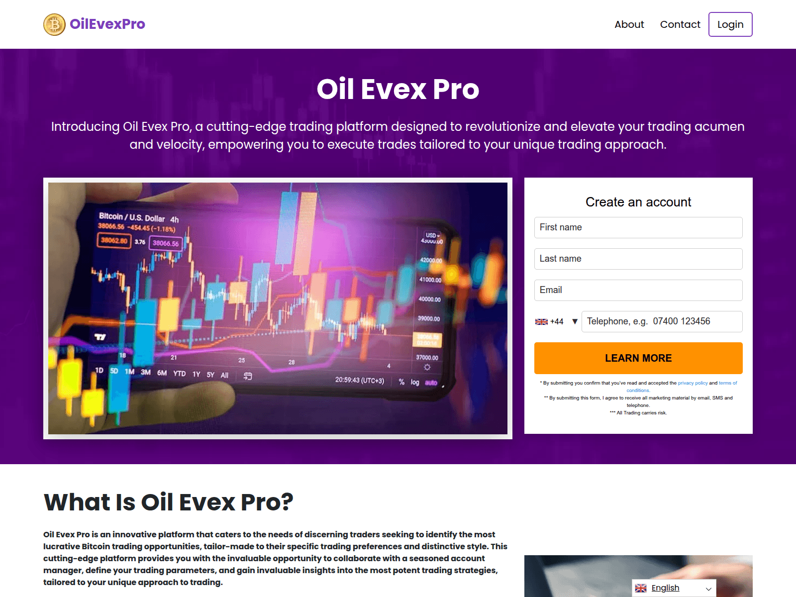 Screenshot of oilevexpro.org