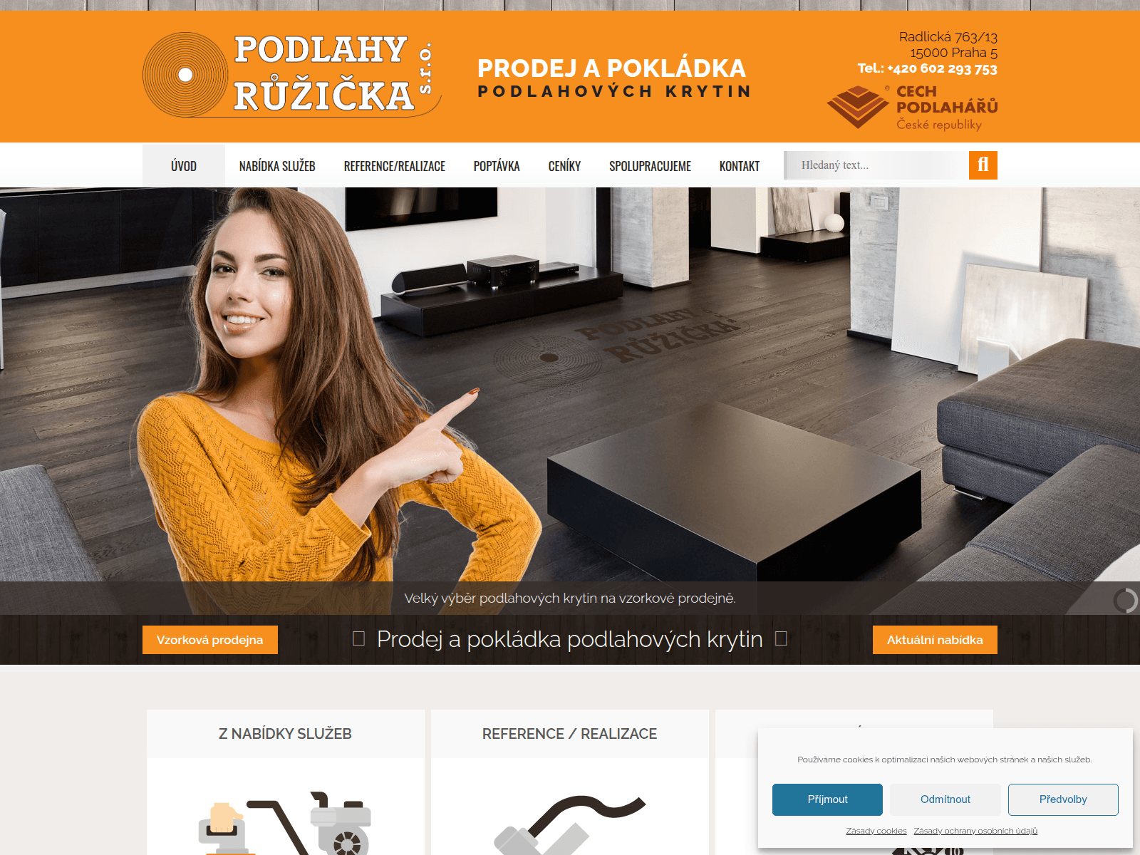 Screenshot of podlahyruzicka.live