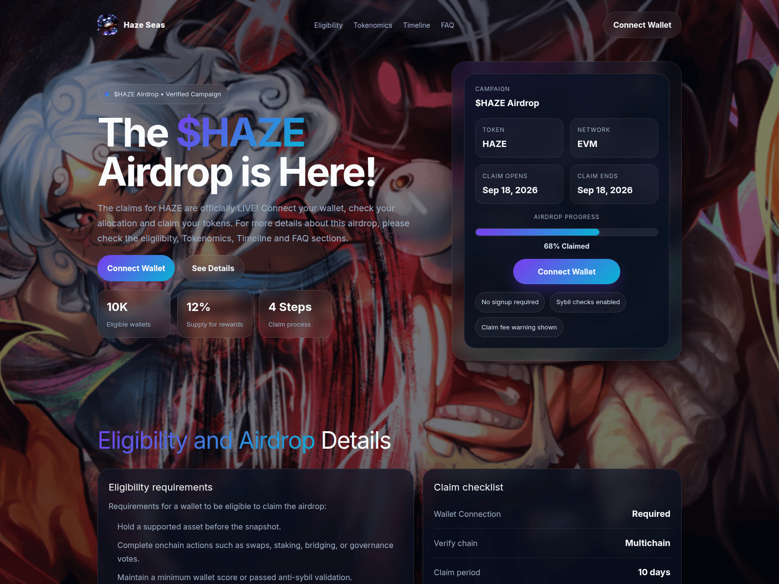 Screenshot of hazeseas.live