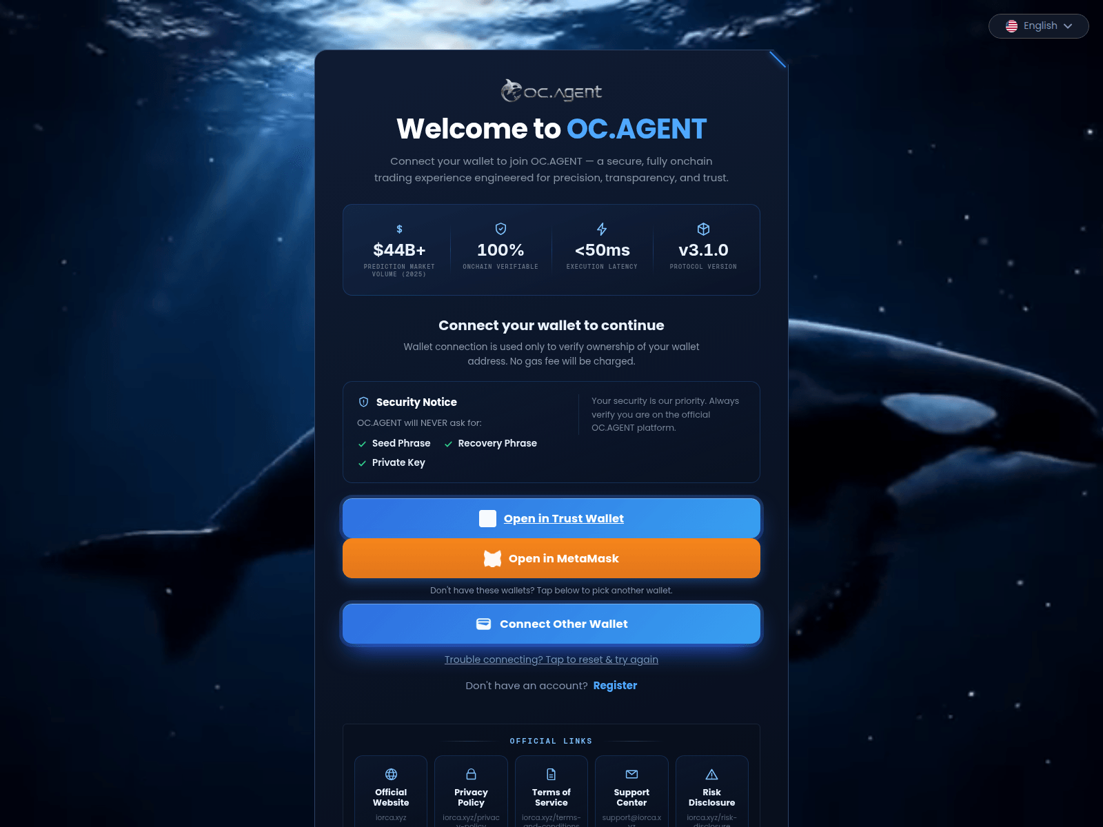 Screenshot of dapp.ocportal.vip