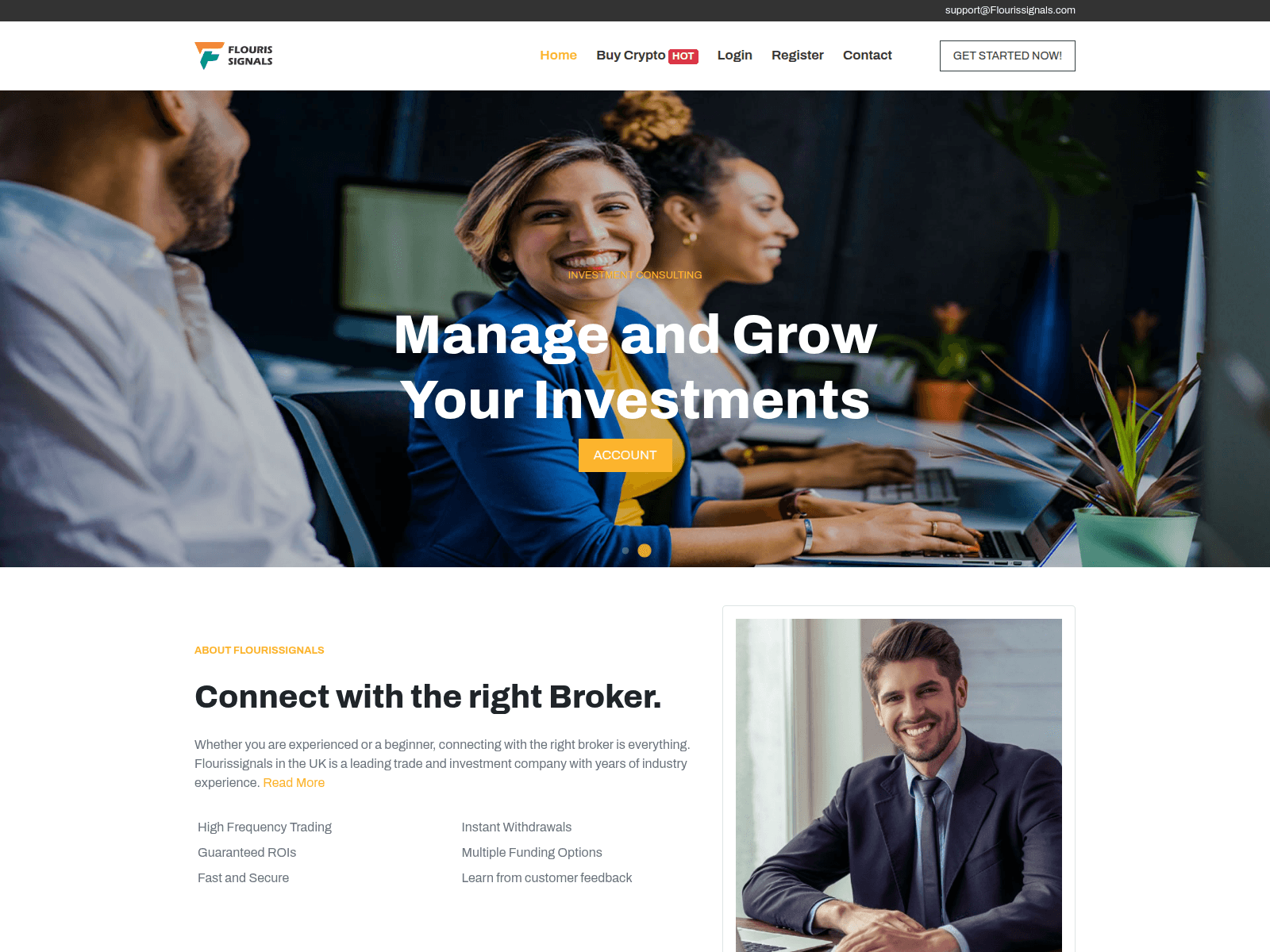 Screenshot of flourissignals.com