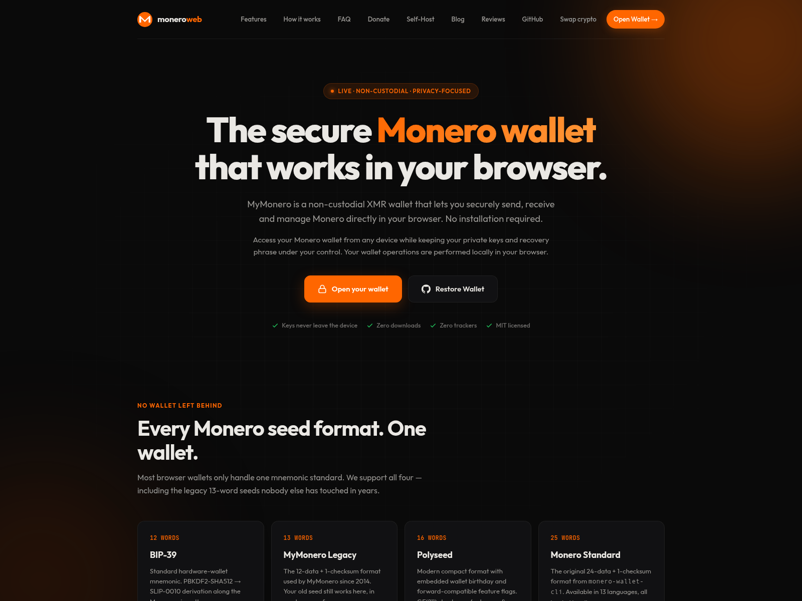 Captura de pantalla de mymoneroweb.com