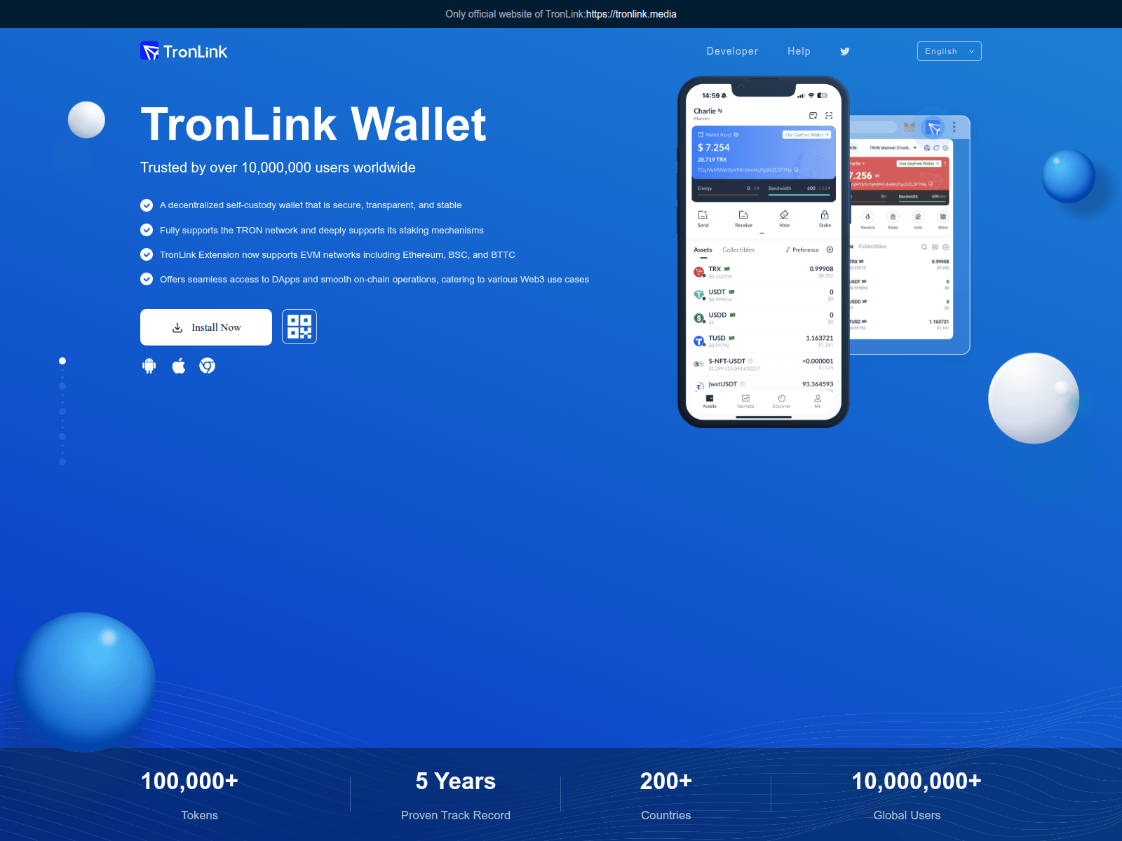 Screenshot of tronlink.media