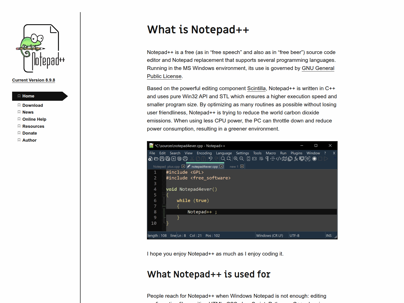 Screenshot of notepad-plus-plus.app
