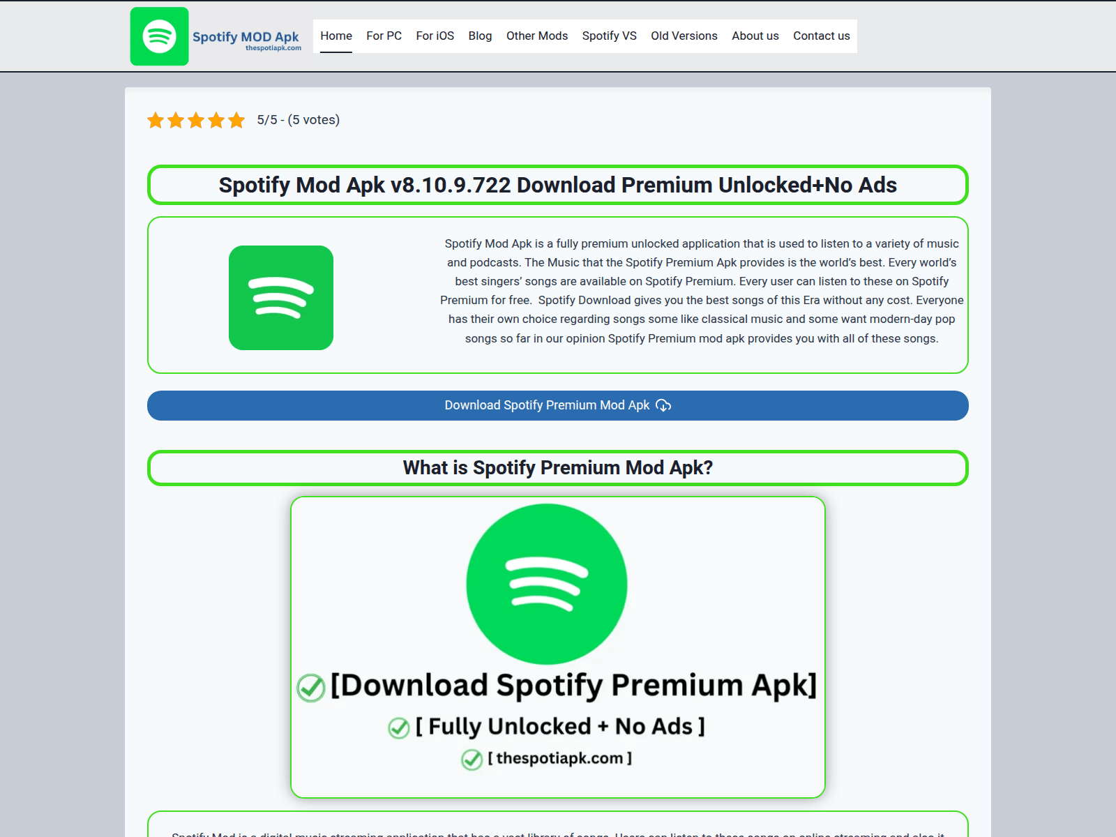 Screenshot of thespotiapk.com