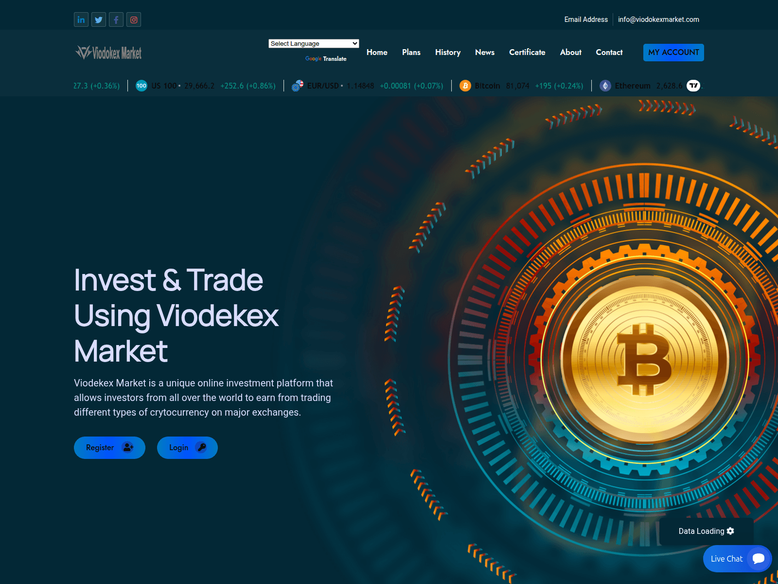 Screenshot von viodokexmarket.com