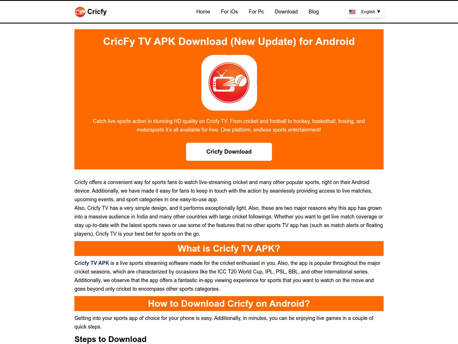 [Ekran görüntüsü] cricfy.video