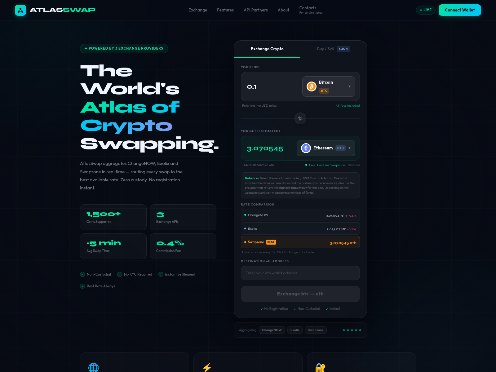 Screenshot of atlasswap.io