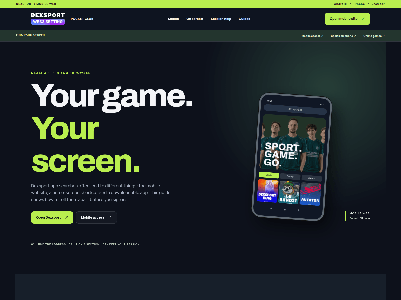 [Ekran görüntüsü] dexsportapp.org