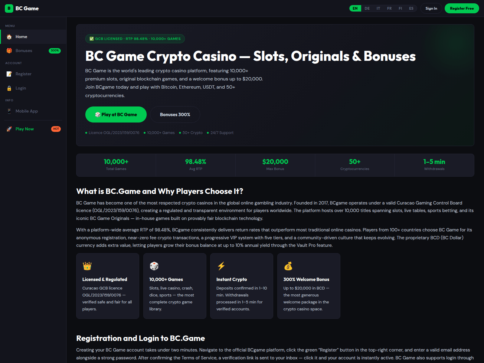 Screenshot of bc-gamee.click