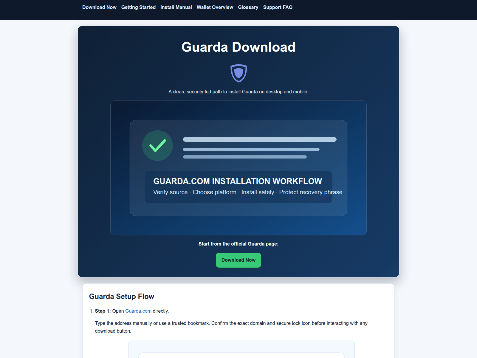 Screenshot of guarda.softwares.live