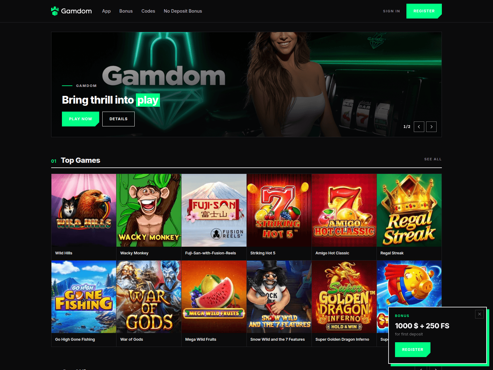 Screenshot of gamdom-ca.ca
