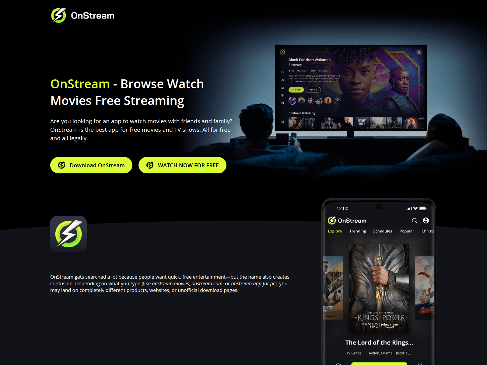 Screenshot of onstream-app.lat