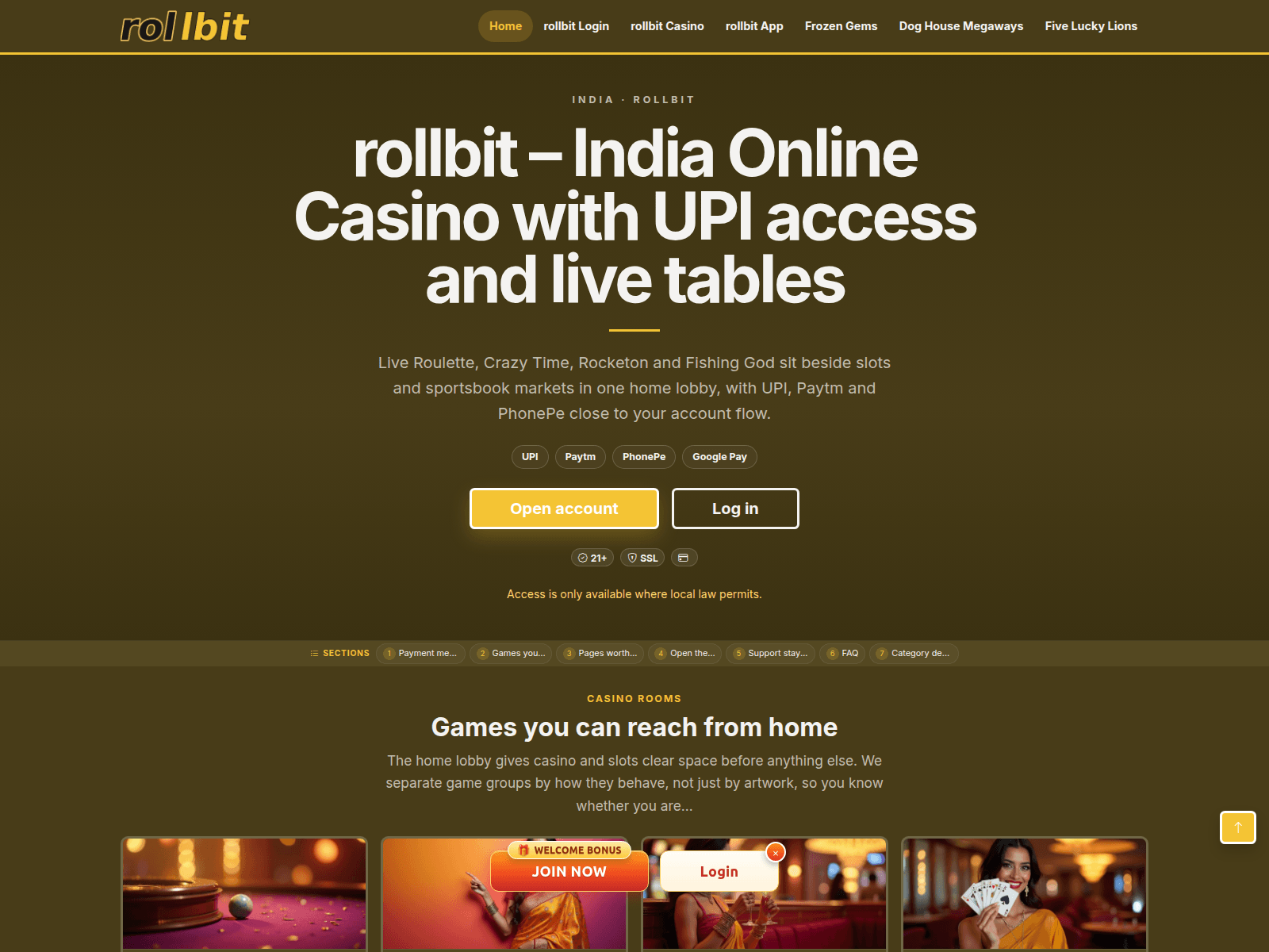 Screenshot of rollbit.run