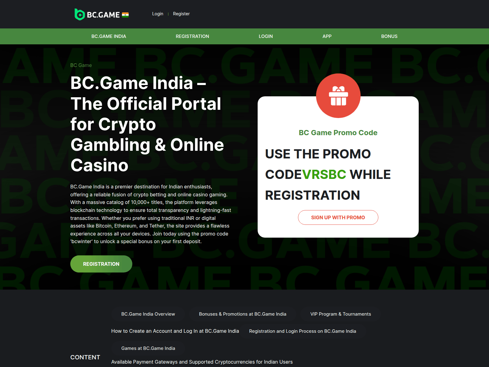 Screenshot of bcgame-online.info