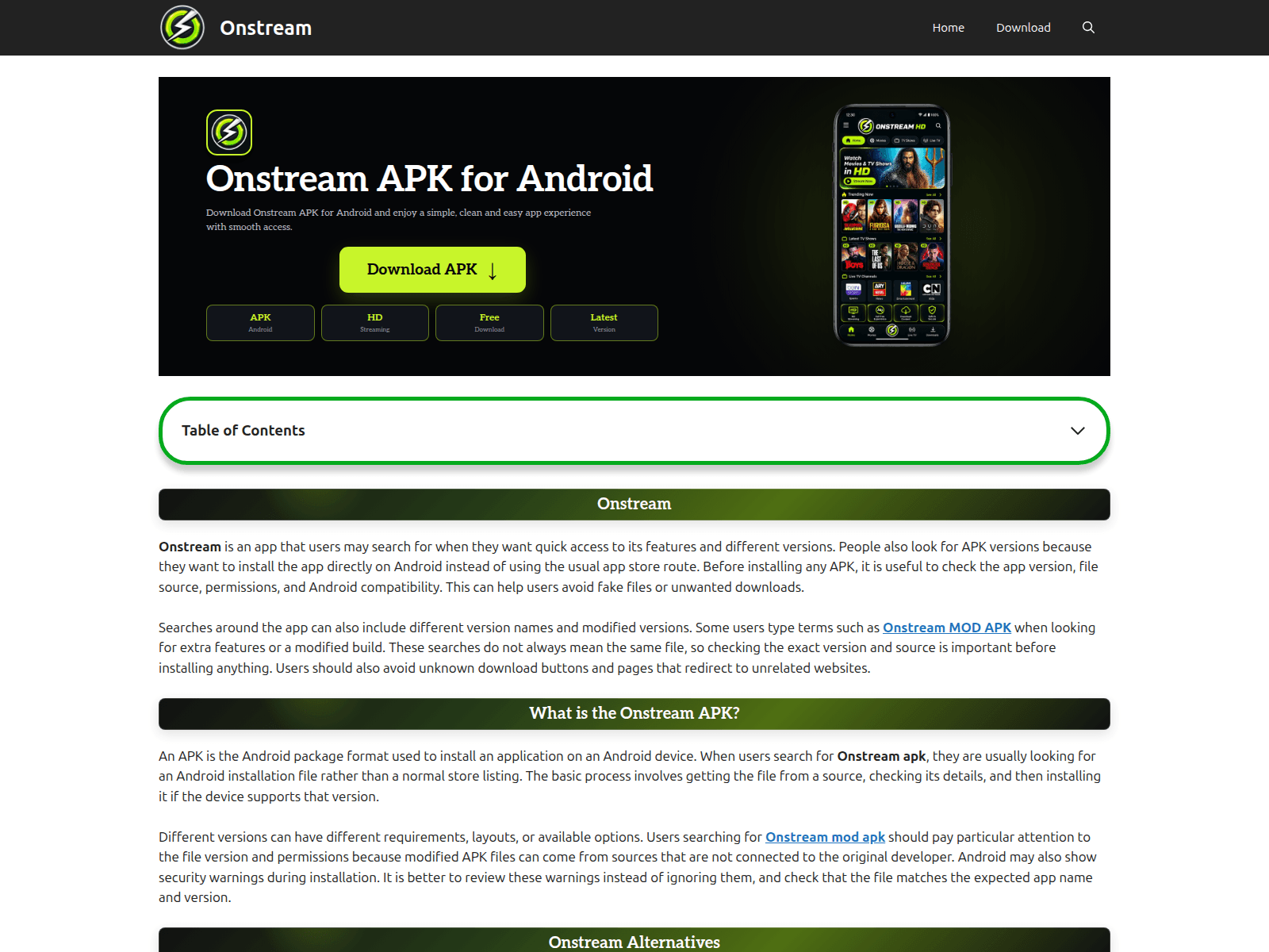 Screenshot of onstrem-hd.org