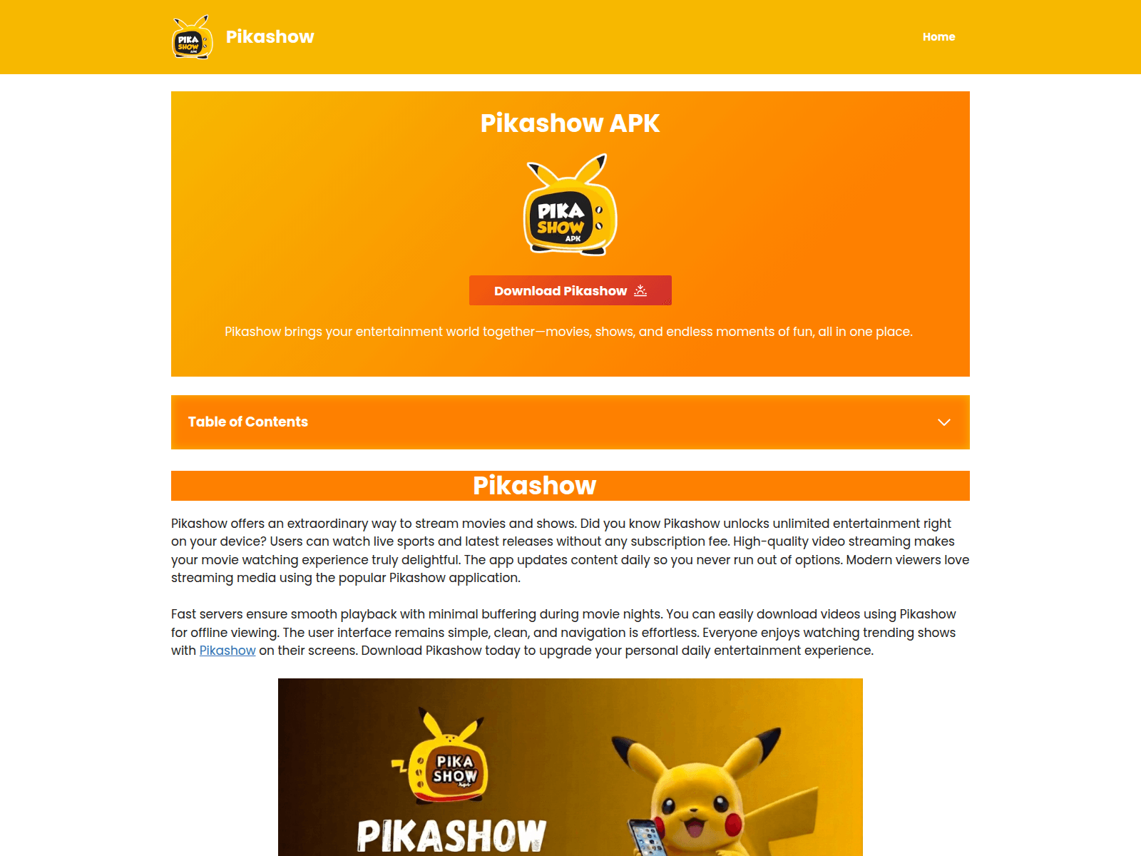 Screenshot of pikashow-apk.com