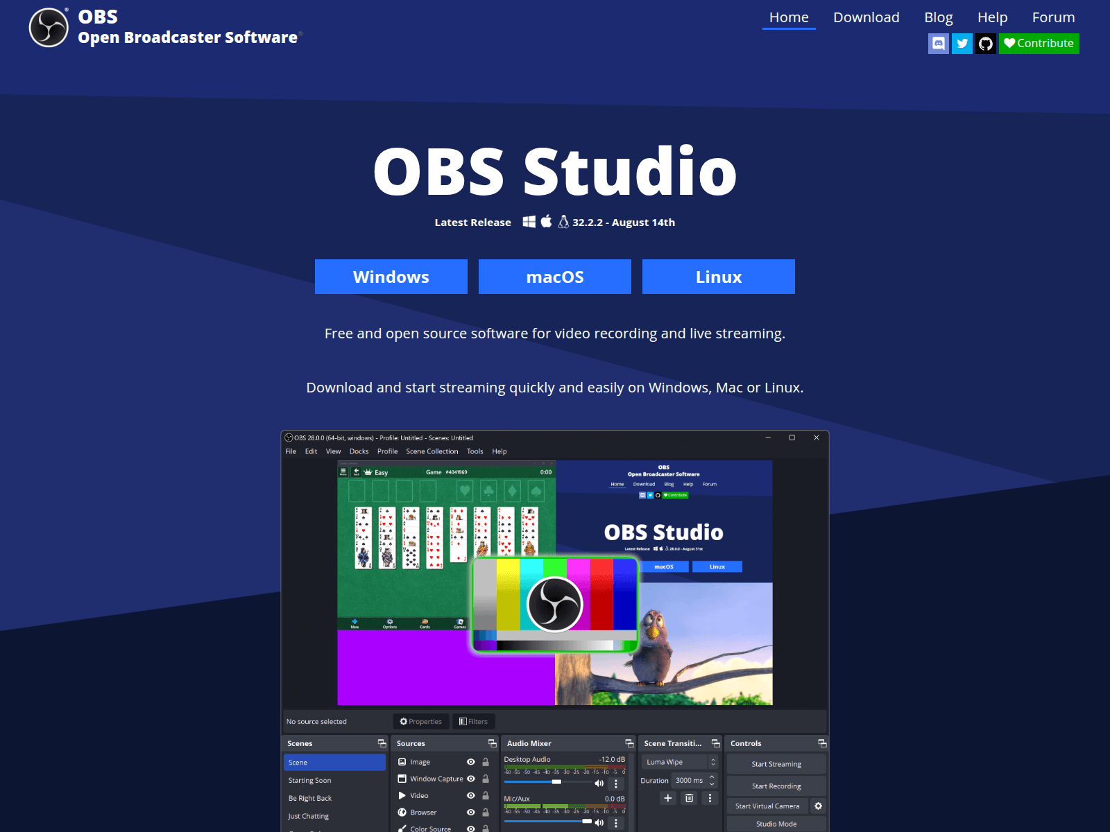 Screenshot of obsprojects.org
