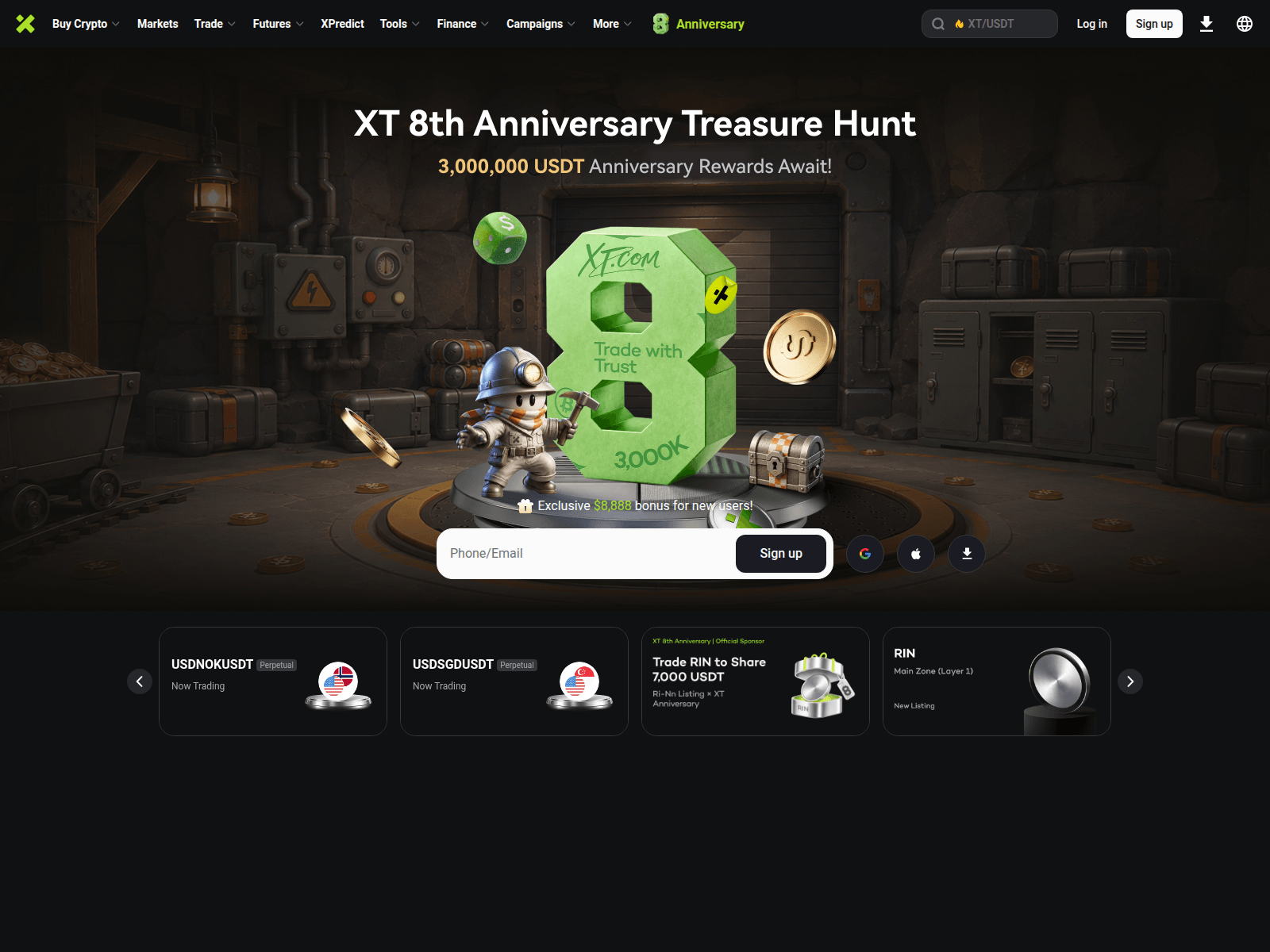 Screenshot of xtcoinweb.com