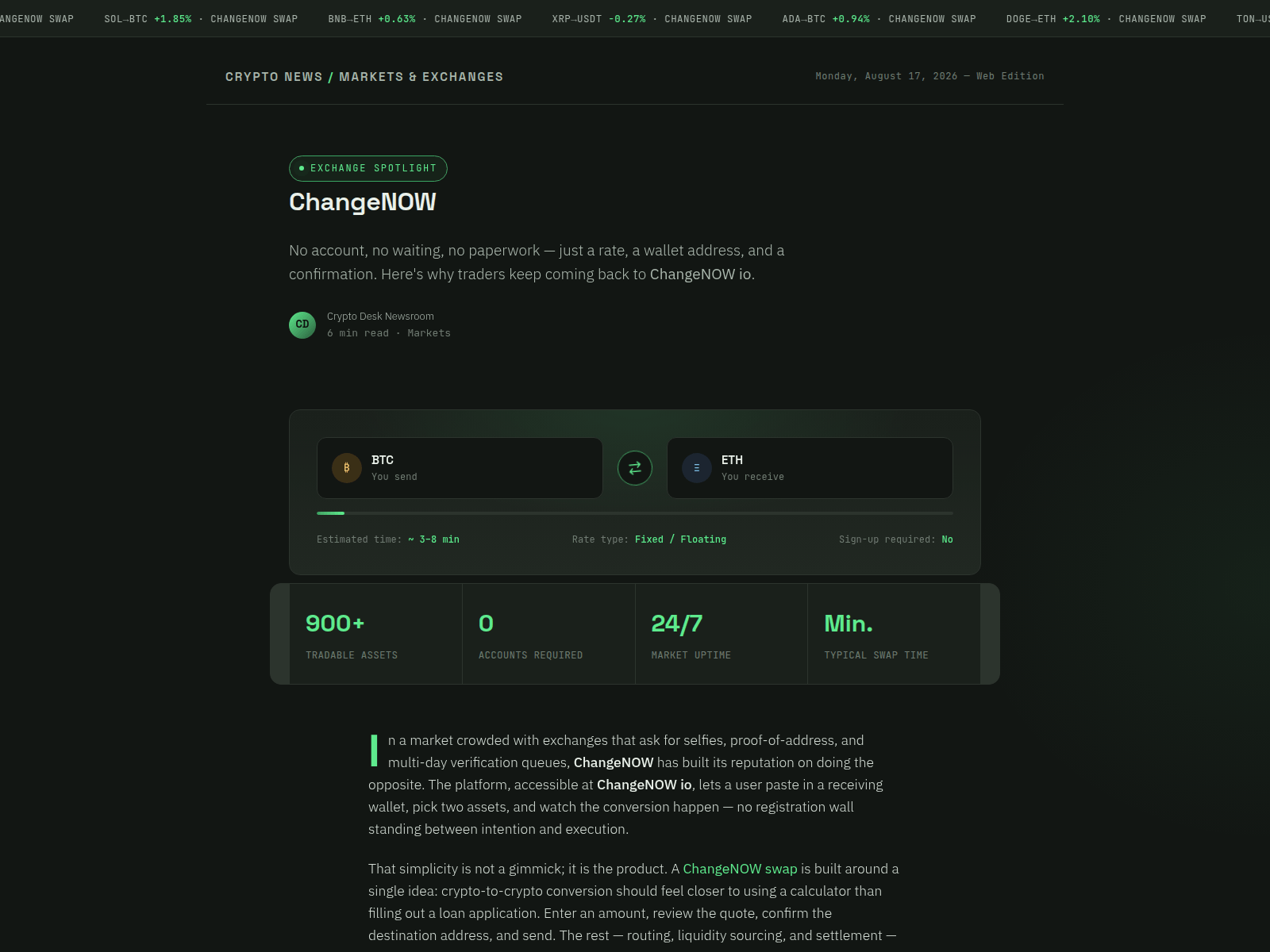 Screenshot of ex-changenow.com