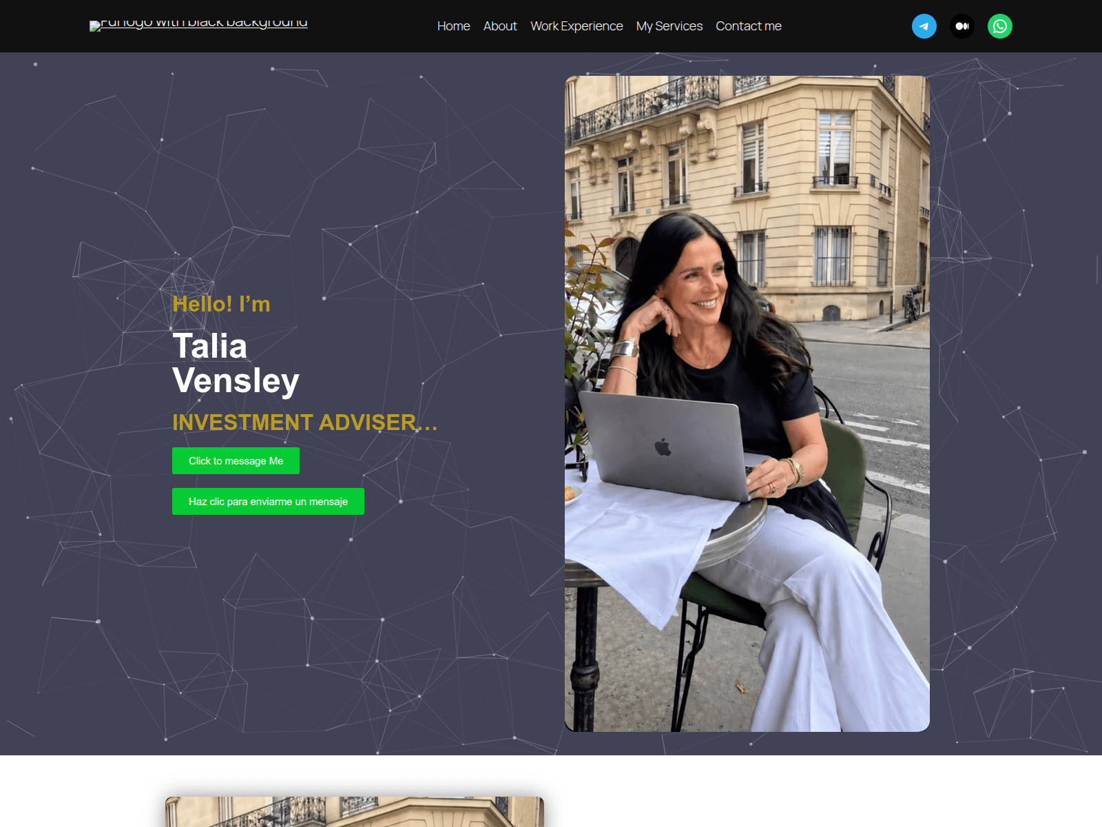 Captura de pantalla de taliavensley.com