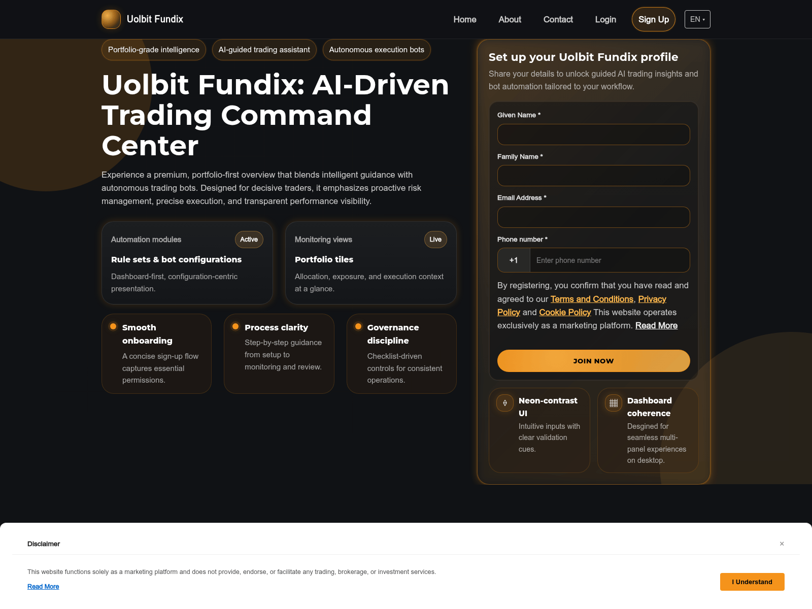 Screenshot of uolbit-fundix.digital
