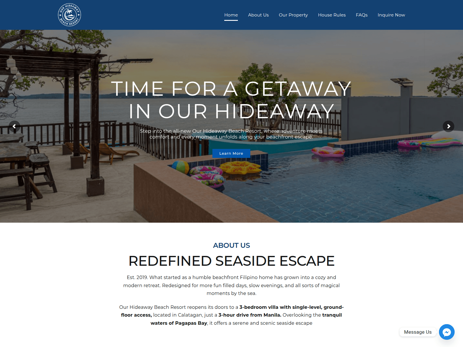 Screenshot of ourhideawaybeachresort.com