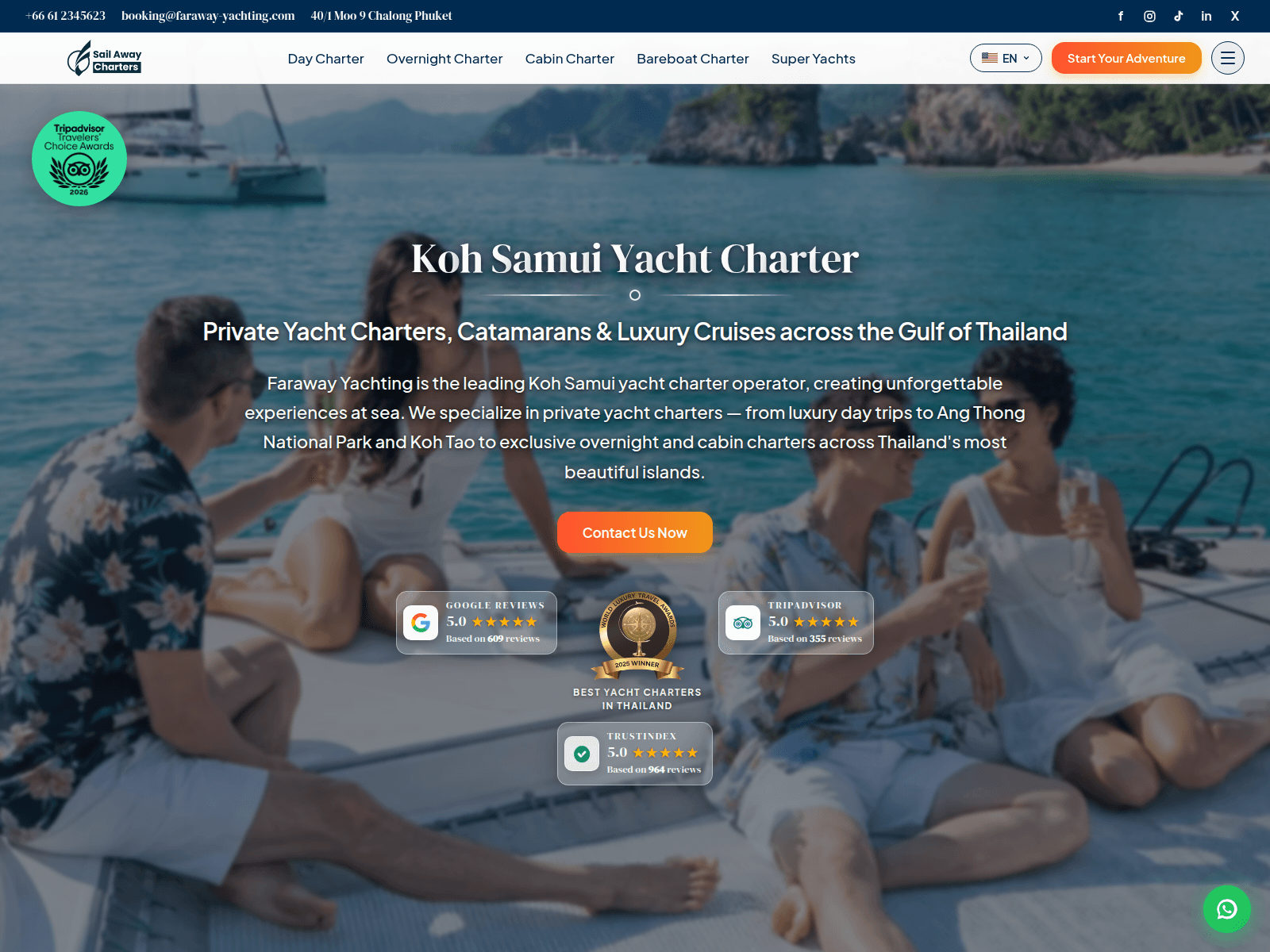 Screenshot of samui-yacht-charter.com