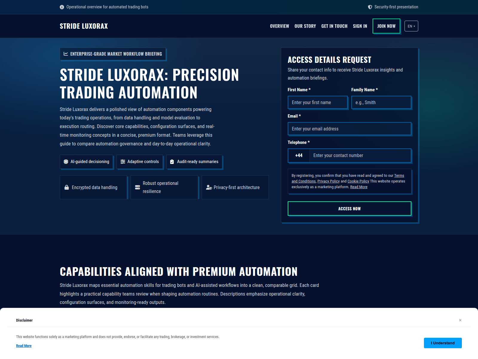 Screenshot of strideluxorax.digital