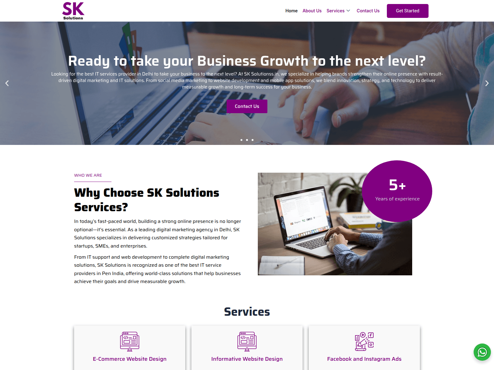 Screenshot of sksolutionss.in