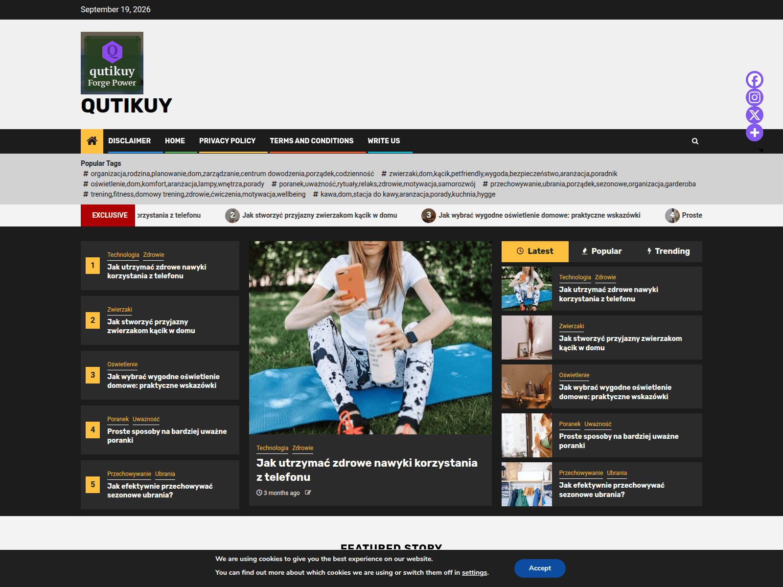 Screenshot von qutikuy.com