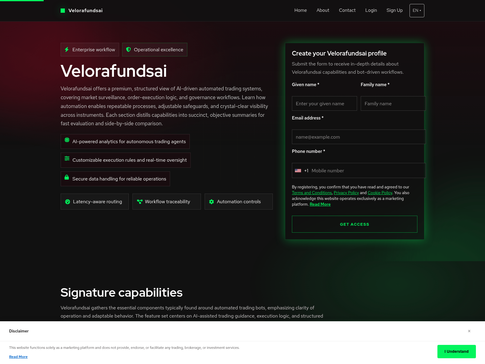 Screenshot of velorafundsai.shop