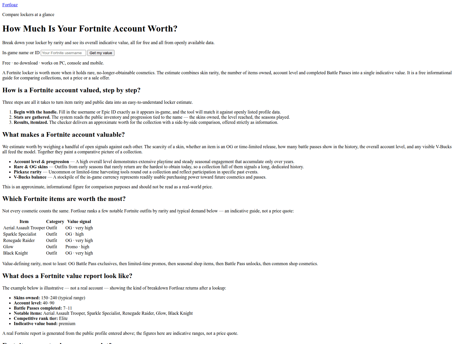 Screenshot of fortloaz.com