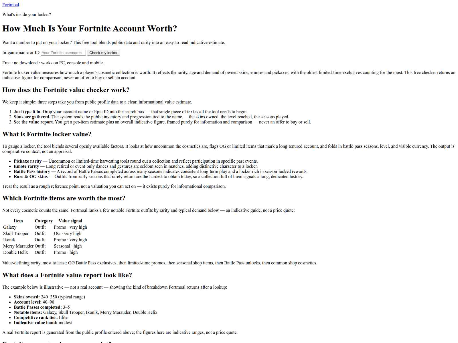 Screenshot of fortmoal.com