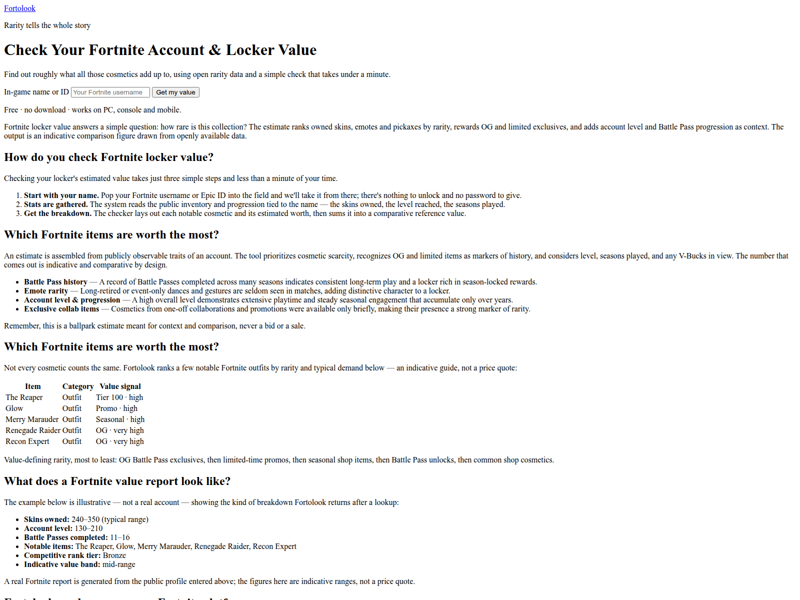 Screenshot of fortolook.com