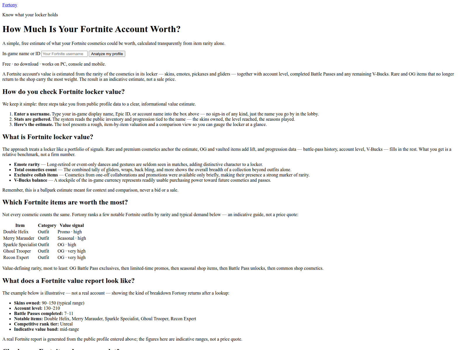 Screenshot of fortony.com
